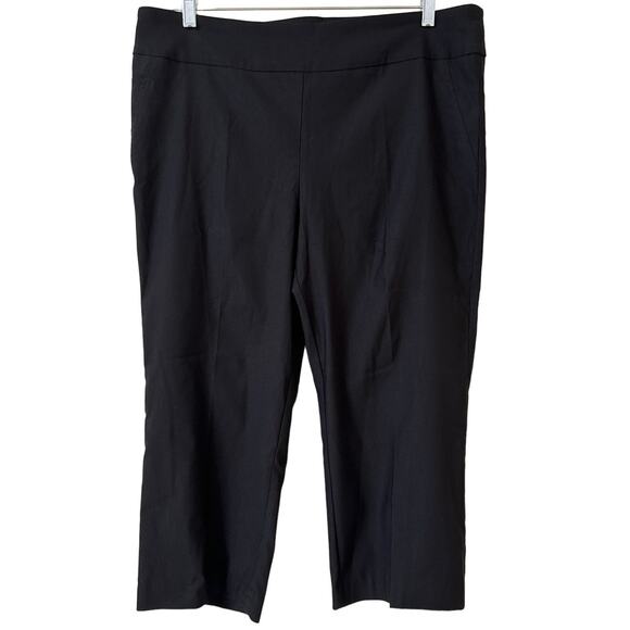 NWT Counterparts Luxe Stretch XL Black Stretch Mid Rise Crop Pants - Picture 1 of 3